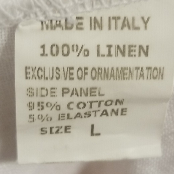 LINA Tomei Linen Round Beaded Neck Sheath Dress - Picture 5 of 7